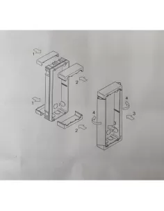 Bpt 61805800 tmws//3-ag cadre 1 position 3 modules ag